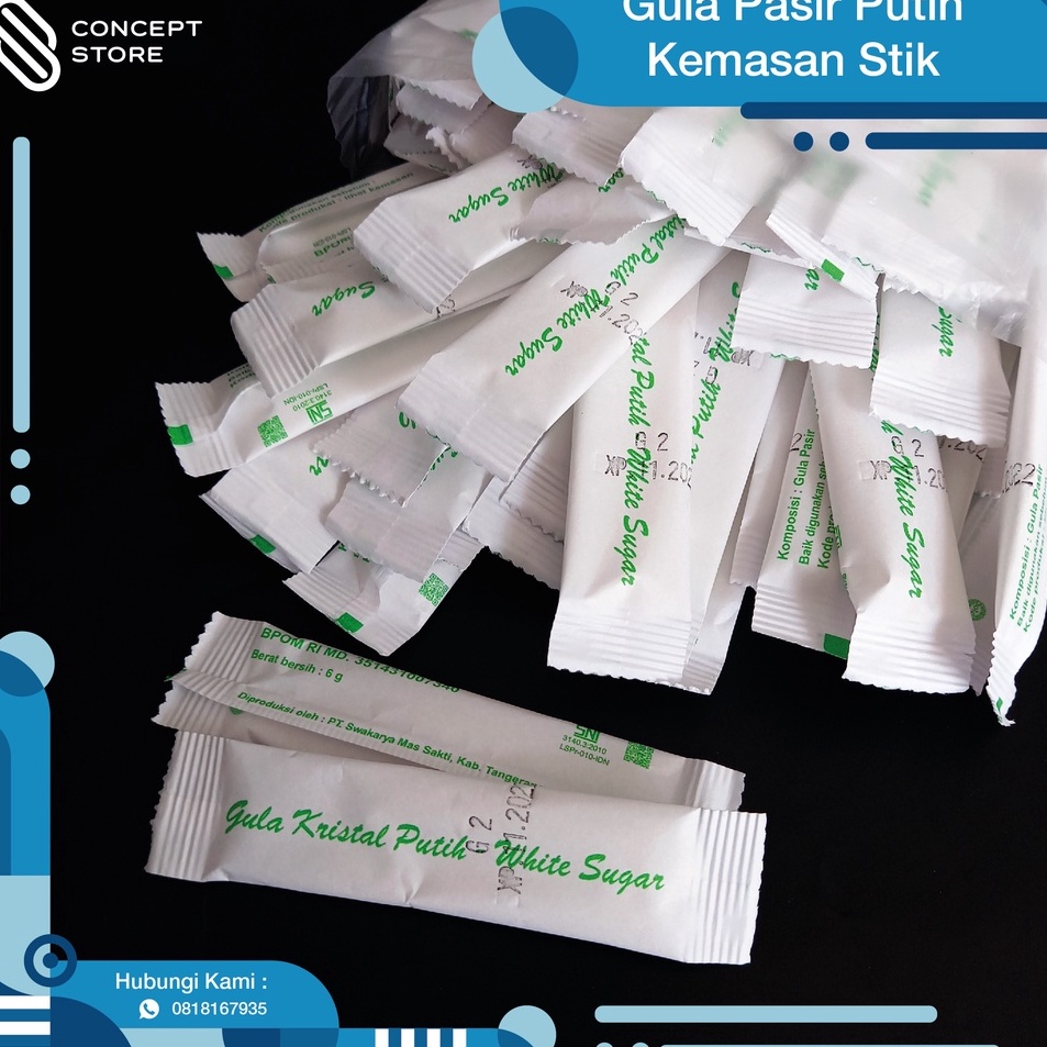 

Keren abis Gula Pasir Putih White Sugar Kemasan Stick 125pcs TERMURAH