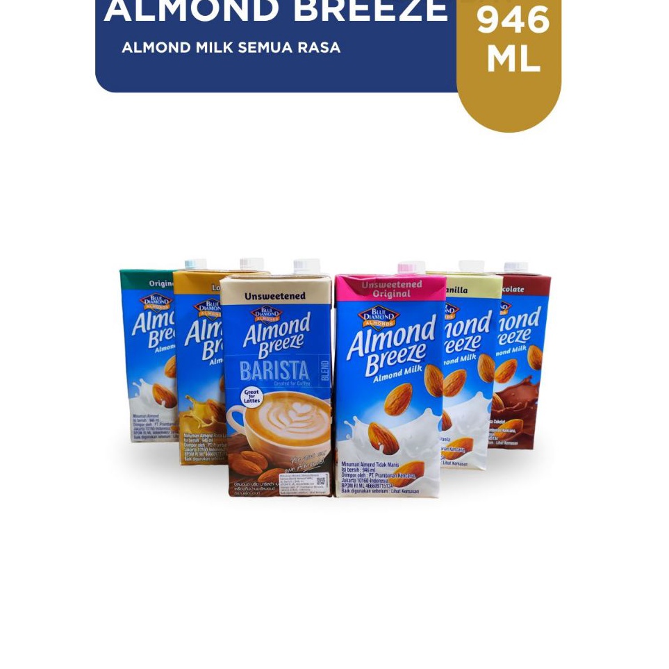 

Ekstra benefit Almond Breeze Blue Diamond Almond Milk Susu Almond Semua Rasa 946 ml
