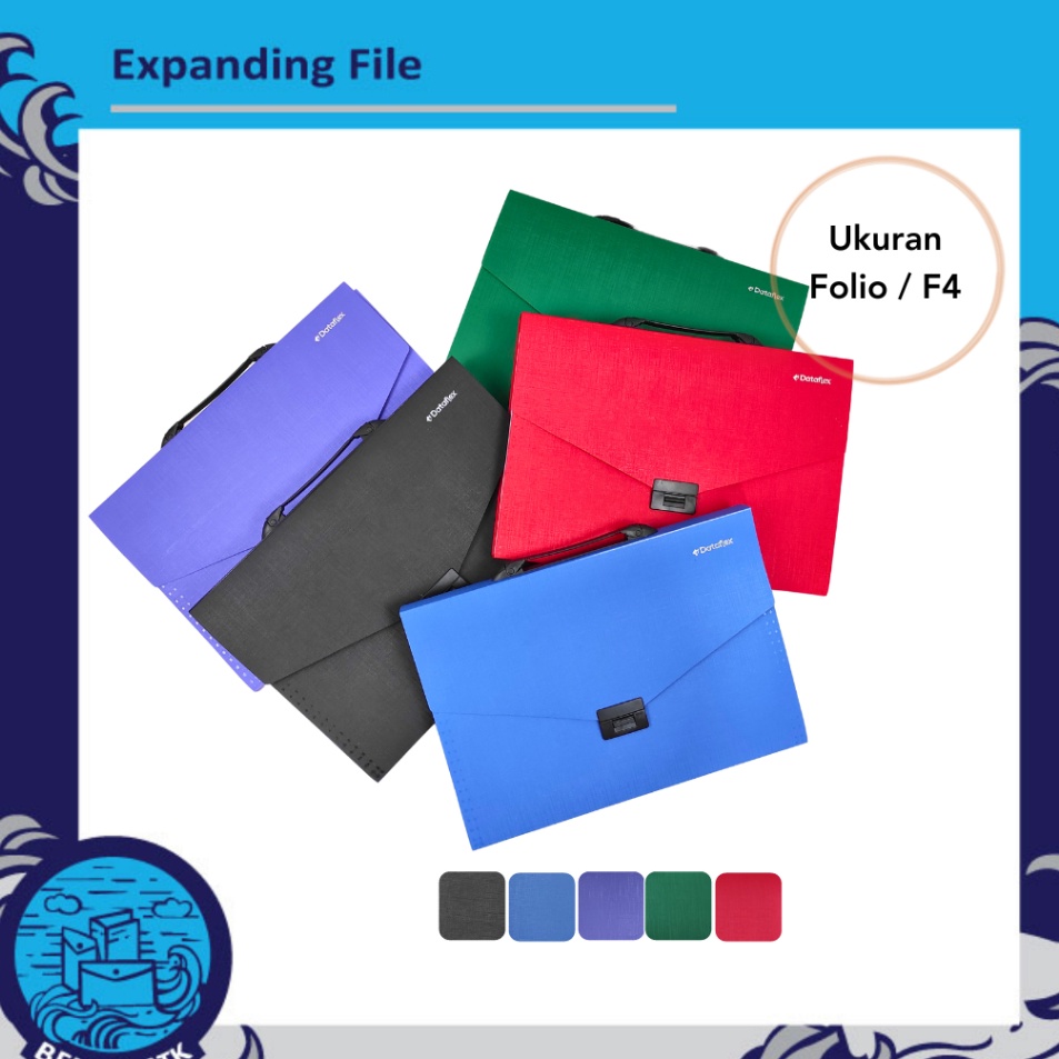 

Potongan Harga Dataflex Map Plastik Expanding File Document Bag Folio F4 DF231
