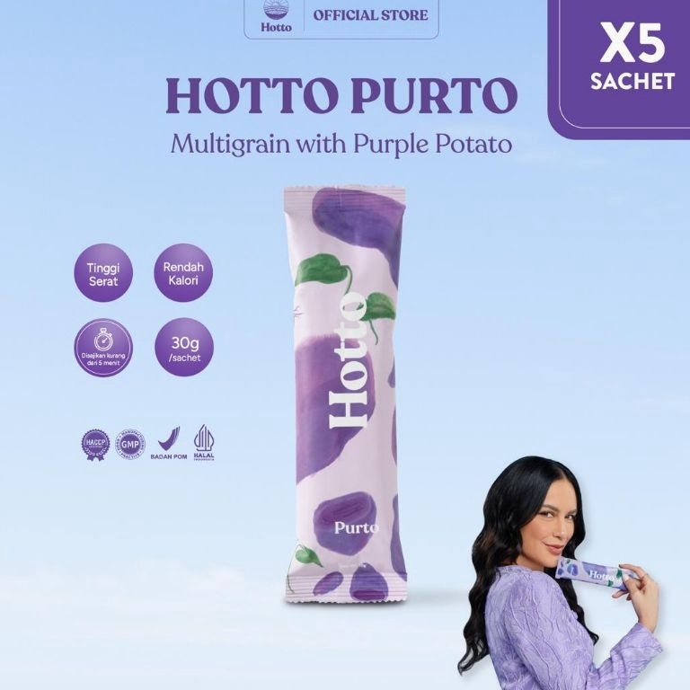 

Produk terbaru 5 SACHET Hotto Purto Multigrain with Purple Potato