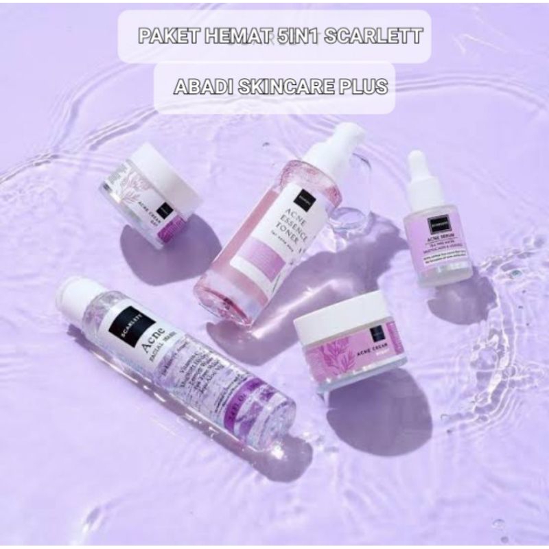 Paket Hemat Skincare Scarlett Acne Series 5in1