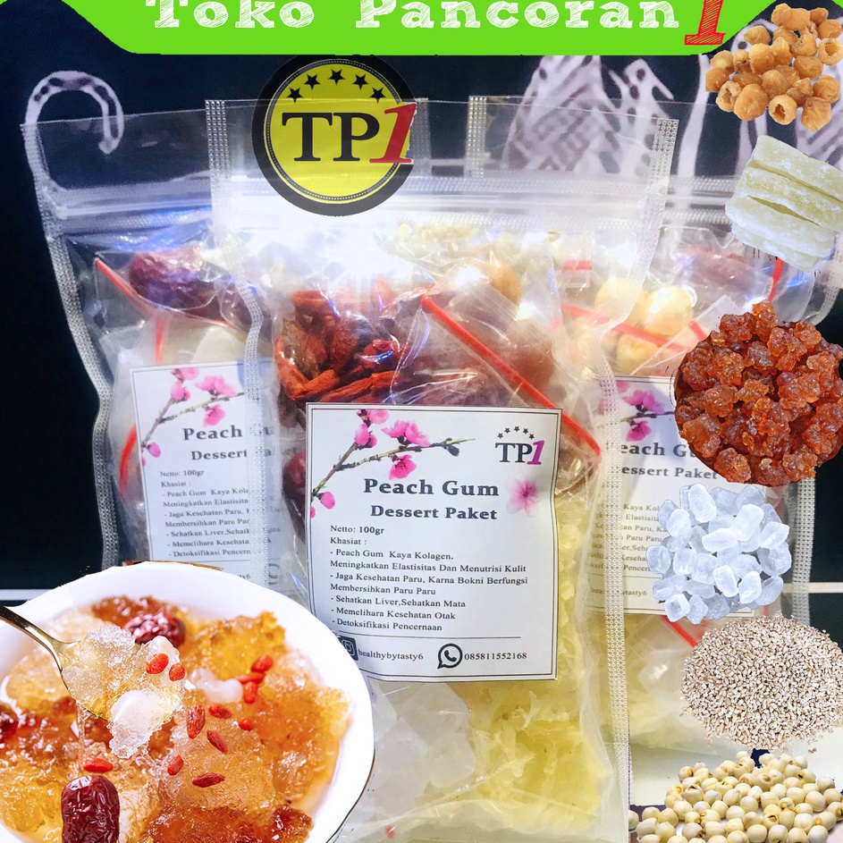 

Produk Ekslusif Peach Gum Paket PEACHGUM Dessert Premium Super Lengkap Tao Jiao Minuman Collagen HALAL 1gr