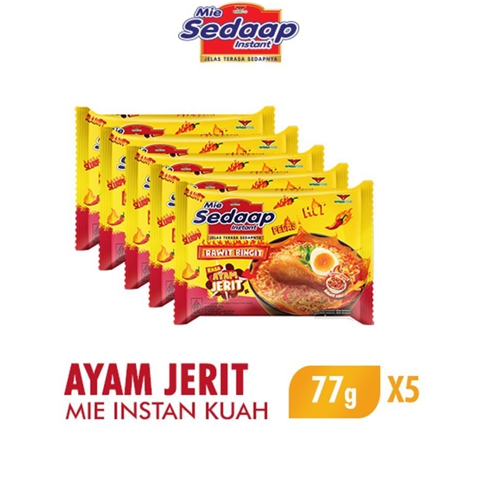 

Deals Sedaap Mie Instan Ayam Jerit 77 gr x5