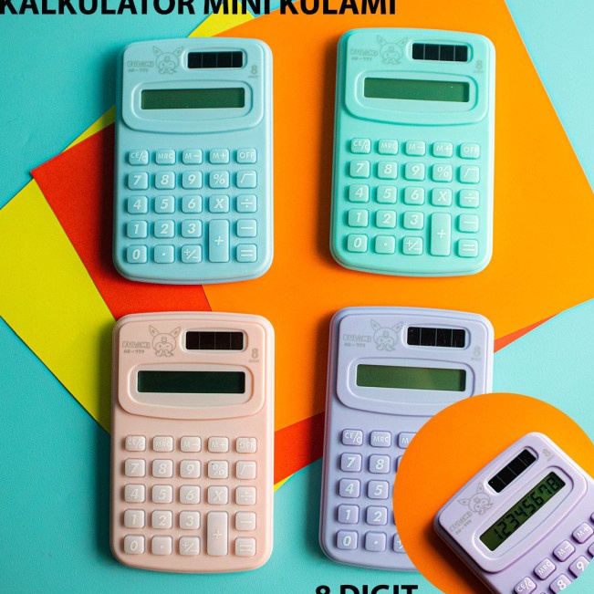 

Super Stok Calculator Mini Pocket Portable Pastel Kalkulator 8 Digit Mini AD777