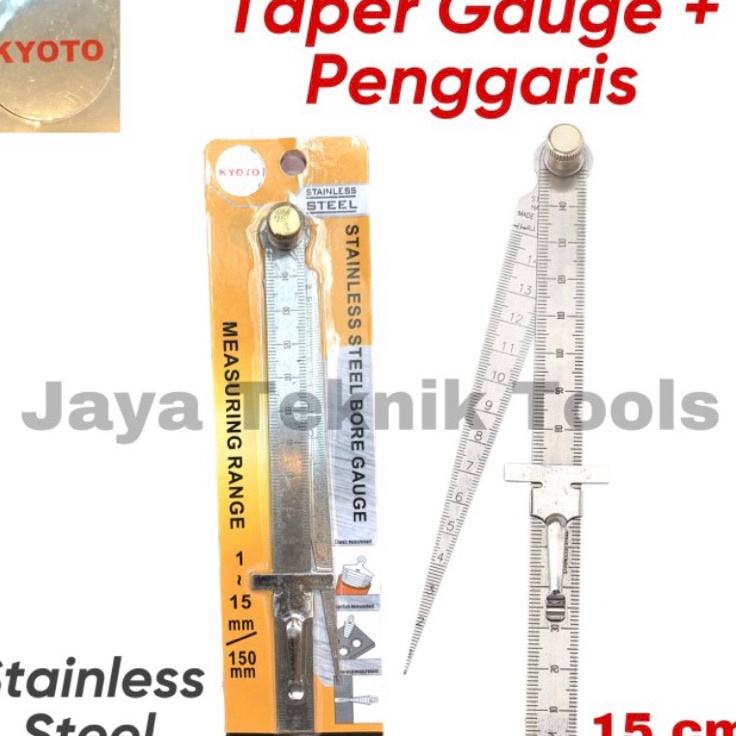 

Lebih Murah Taper Gauge Penggaris Kyoto 15 mm Stainless Pengukur Lubang Ruler 15 cm