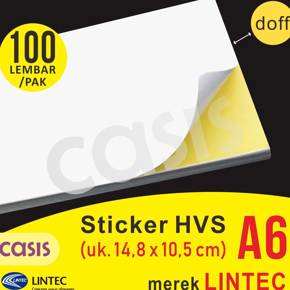 

Super Bintang kertas stiker hvs A6 isi 1 lbr lintec CASIS