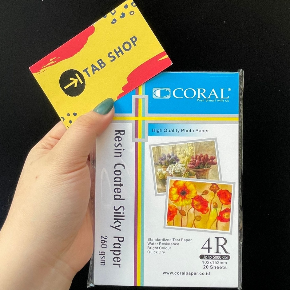 

Super Keren TAB SHOP CORAL RESIN COATED SILKY PHOTO PAPER 4R 26 GSM 2 LEMBAR KULIT JERUK PHOTOCARD FOTO CARD ISI POLAROID