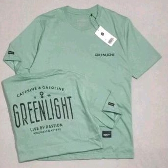 Kaos pria T-shirt distro cowok Man Basic GREENLIGHT