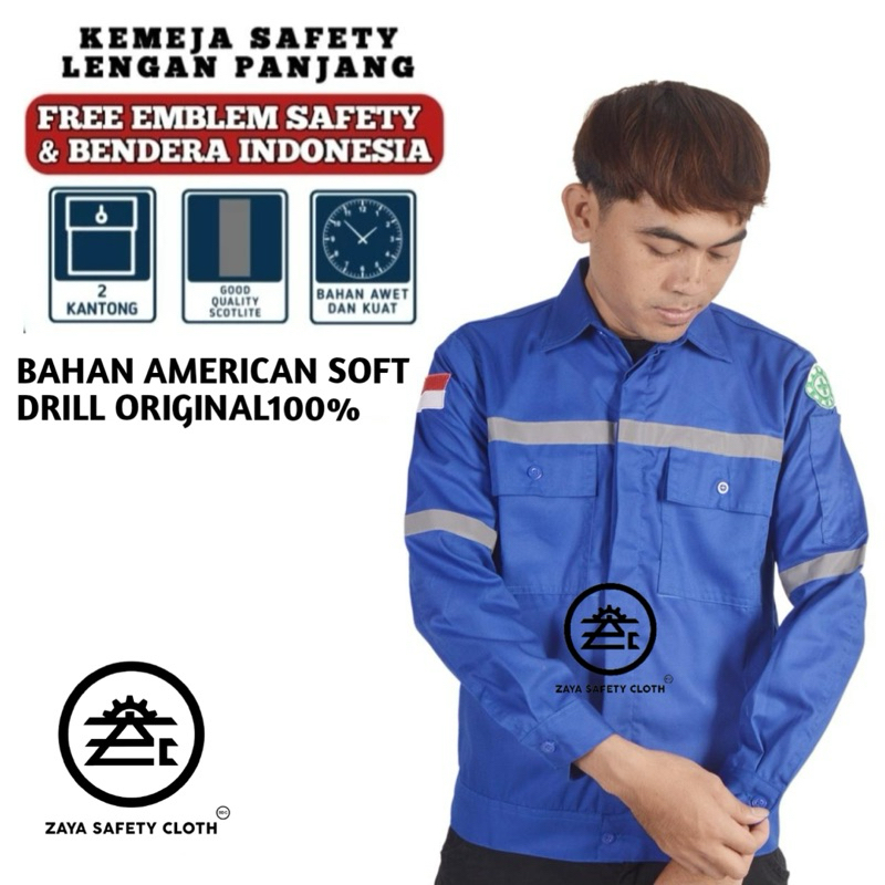 wearpack atasan proyek kerja safety lengan panjang|wearpack safety|kemeja safety|