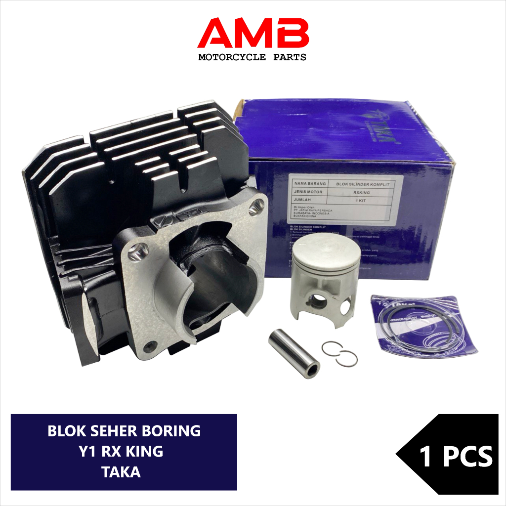 BLOK SEHER HITAM RX KING Y1 SET BLOK SEHER CYLINDER BORING Y1 RX KING RXKING 135 TAKA