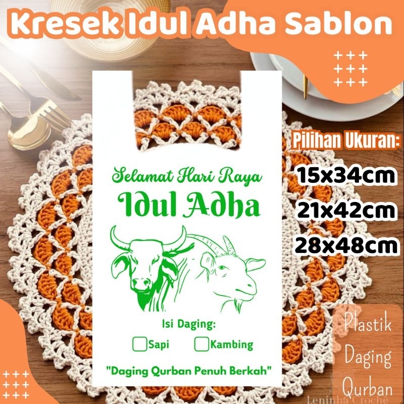 ECER Plastik Daging Kurban Centang Idul Adha/Qurban Idul Adha Kresek idul adha/plastik idul adha/Kre