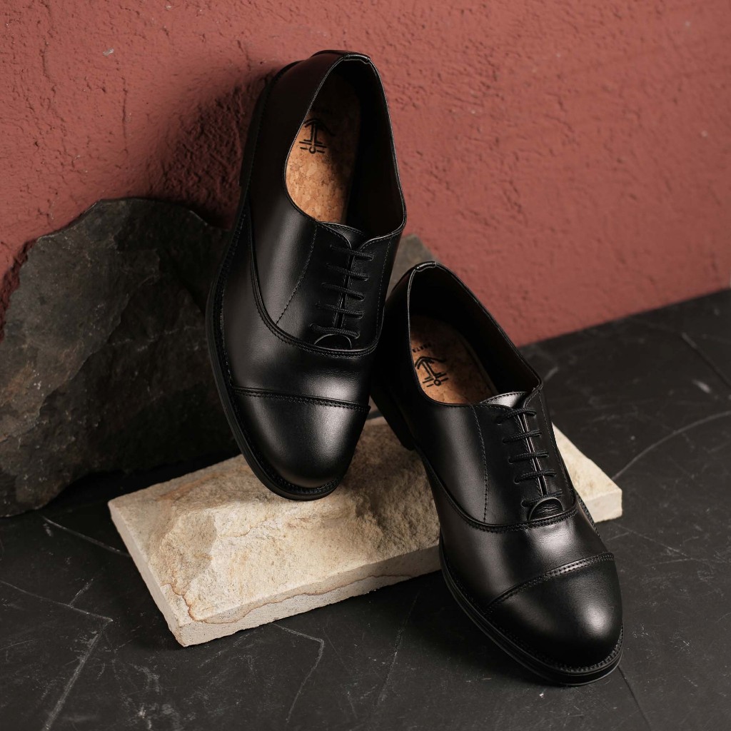 Oliver Oxford Black Portblue | Sepatu Pantofel Kulit Pira