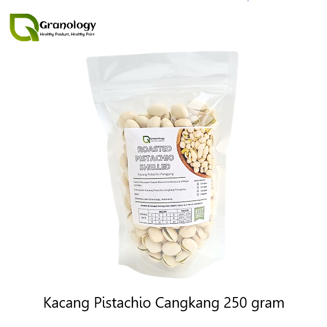 

Roasted Pistachio in Shell / Kacang Pistachio Oven Dalam Cangkang (250 gram) by Granology