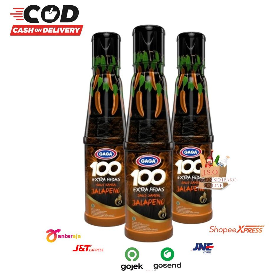 

[JSO] Saus Gaga 100 Jalapeno Saos Gaga Extra Pedas Jalapeno Level 5 140 ml Saus Sambal Extra Pedas Gaga HALAL