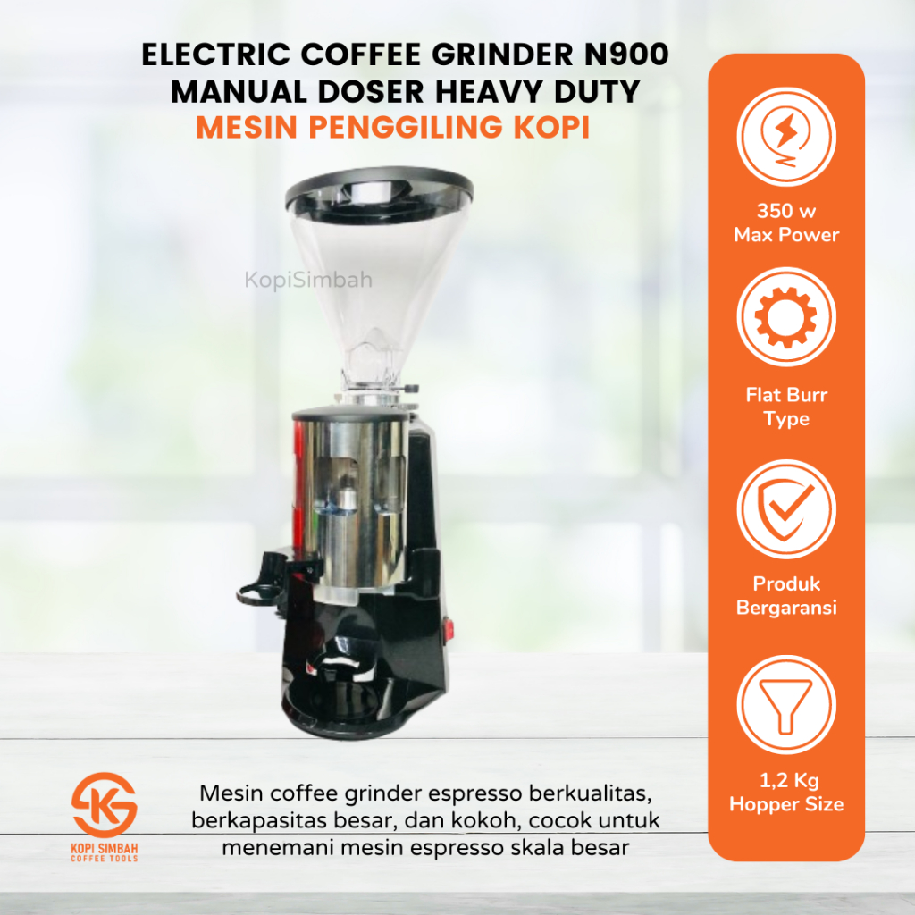 Espresso Coffee Grinder N900 Doser Electric Mesin Alat Penggiling Biji Kopi Espreso 900N Heavy Duty