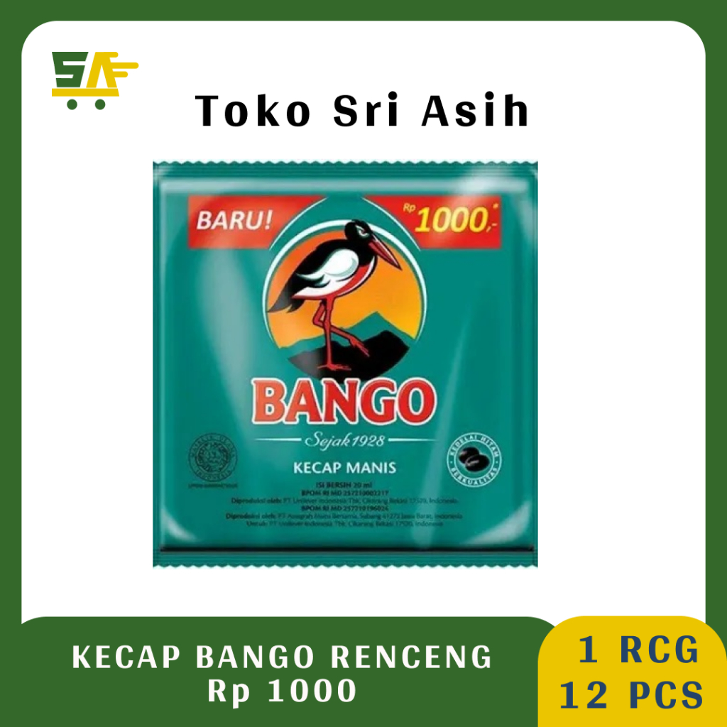 

Kecap Bango Sachet Renceng 20 Ml ( 1 Rcg Isi 12 Pcs) - Kecap Bango - Kecap Sachet - Kecap Manis - Kecap Kedelai - Bumbu Dapur