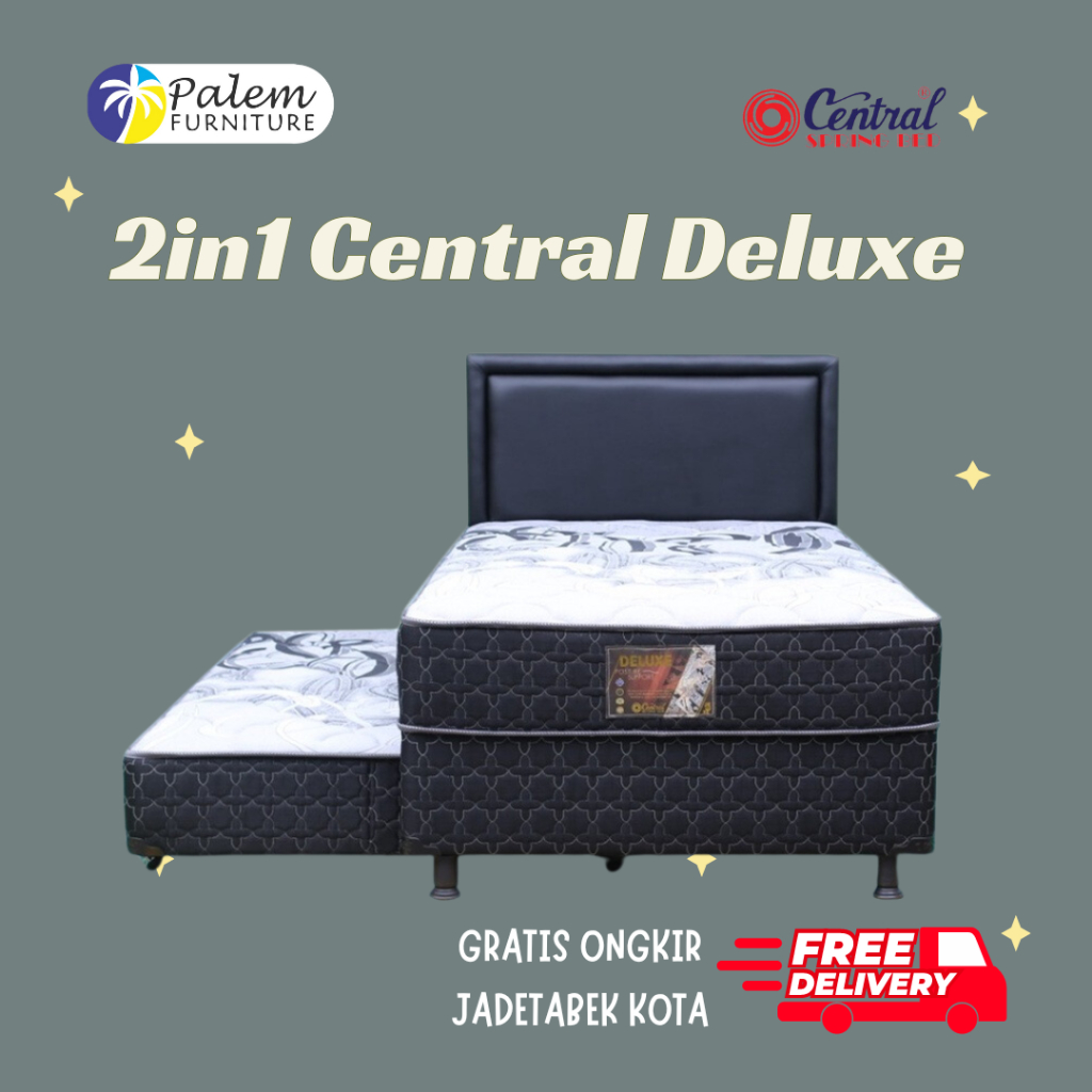 Kasur Springbed 2 IN 1 Sorong Central Deluxe 90 | 100| 120 HB Calista Fullset