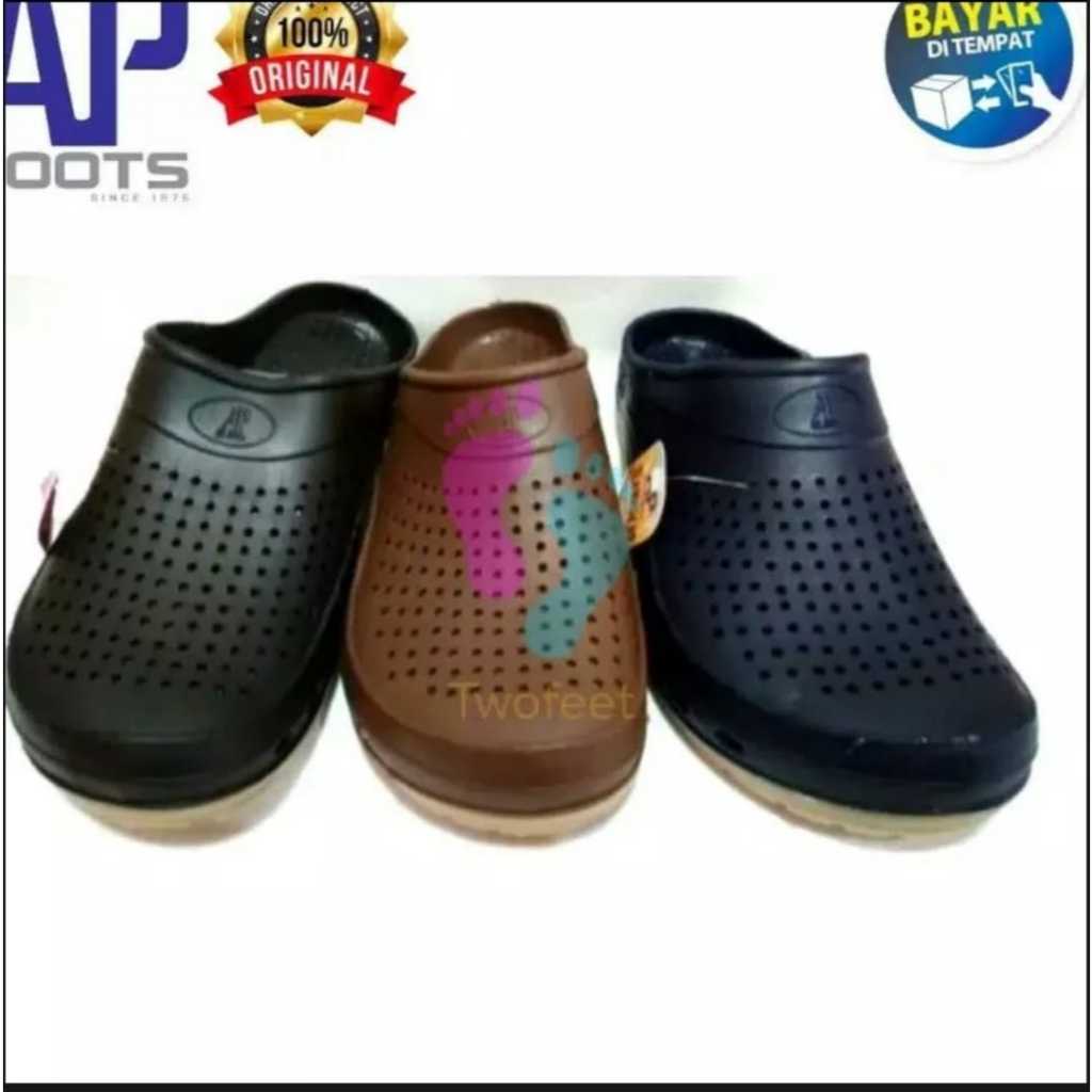 Sandal Slop AP Clogs - Sandal AP Boots Karet Anti Slip