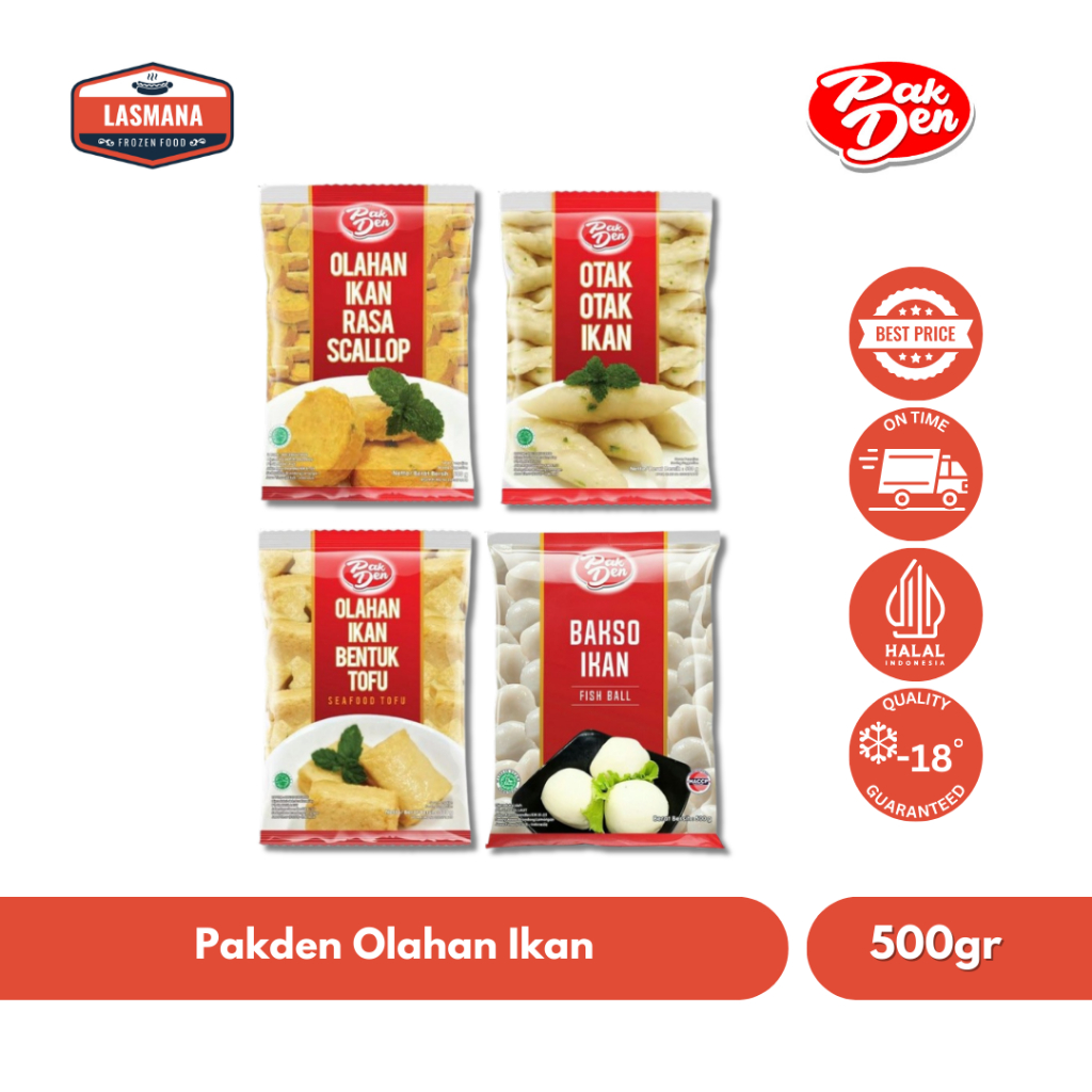 

Pak Den Olahan Ikan, Scallop/Otank-otak/Bakso Ikan/Tofu 500 gr
