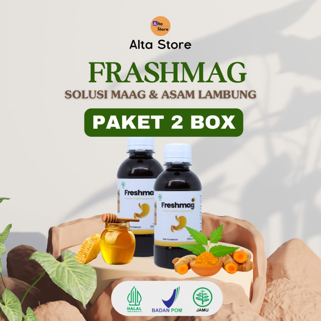 

Freshmag Paket 2 Botol Madu Herbal Atasi Maag Gerd Asam Lambung