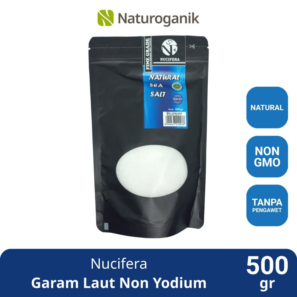 

Garam Laut Alami / Natural Sea Salt Nucifera 500 gr
