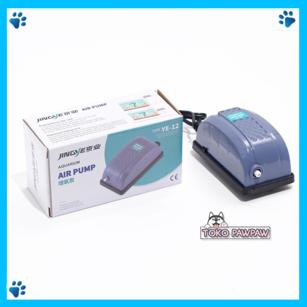 JINGYE AQUARIUM AIR AERATOR YE-12, YE-22, YE-33 Mesin Aerator 2 lubang, 4 lubang Hemat Listrik Akuar