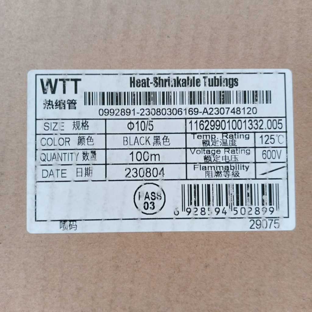 Heat Shrinkable Tubing 10MM Selang Bakar / Isolator Bakar