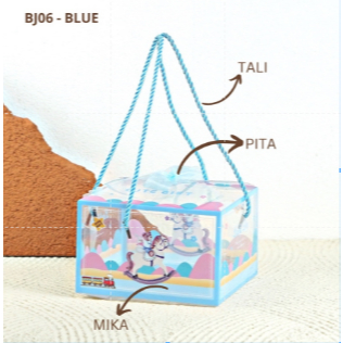 

Snack Box Birthday / Kotak Souvenir Ulang Tahun / Box Souvenir Ultah / Box Souvenir Jinjing Handle Tali / BJ06