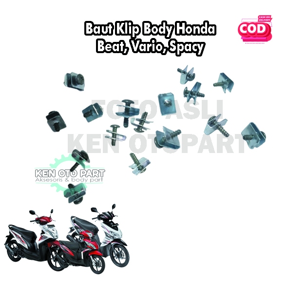 Baut Klip Honda Baut Klip Body Motor Honda Vario / Beat / Spacy