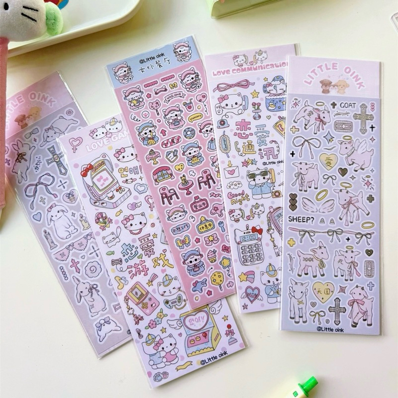 

sticker deco korean photocard confetti stiker hello kitty sheep kelinci japan vibes readystock B1007