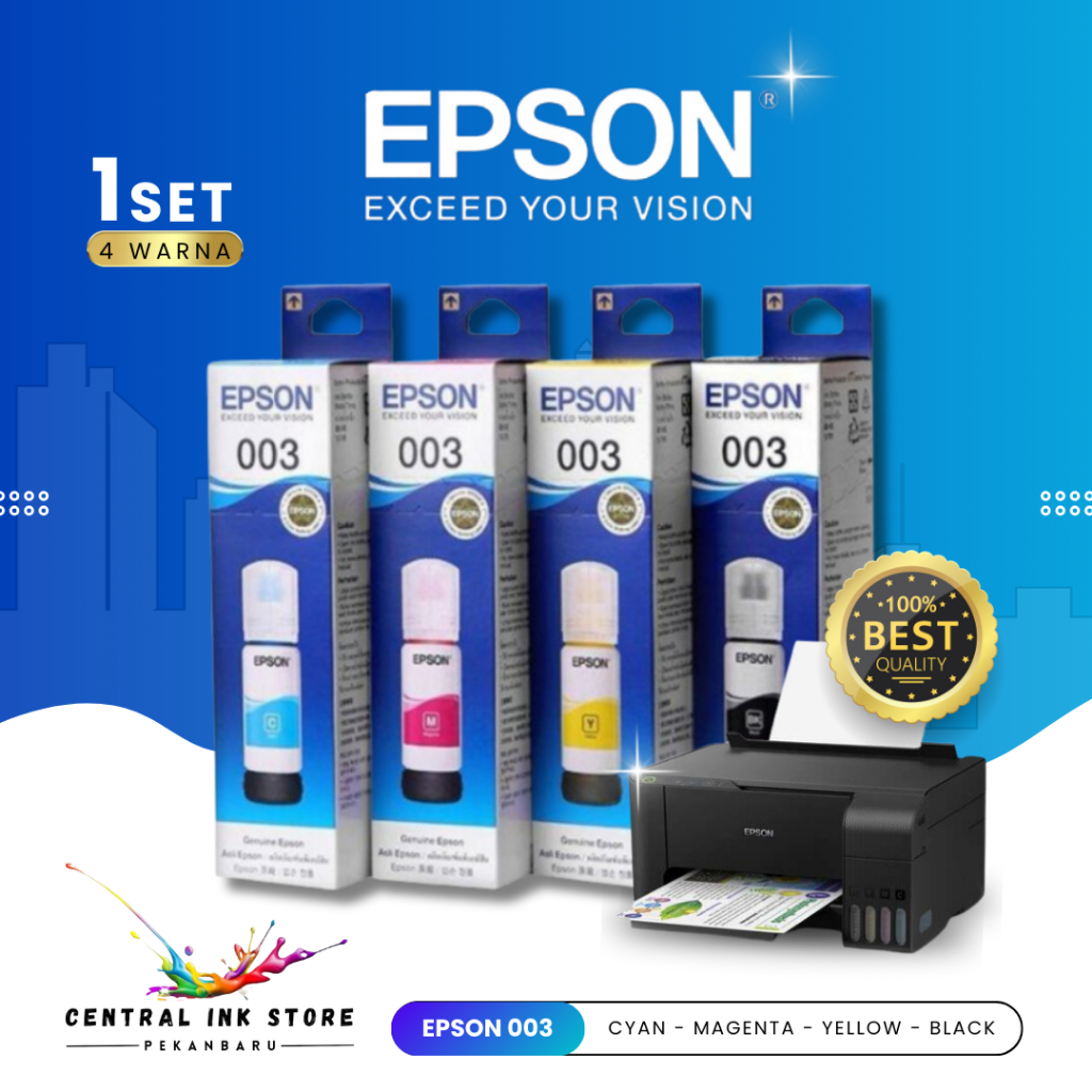 

Tinta Epson 003 Original Refil Tinta Printer Epson L1110 L5190 L3150 L3110 L3100 L3101 L3210