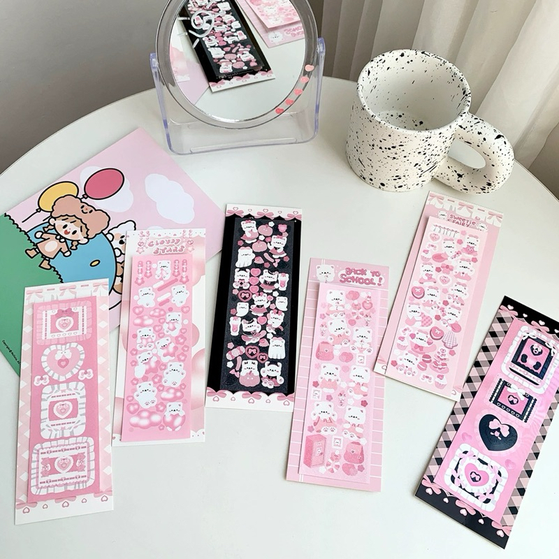 

sticker frame ribbon confetti deco photocard glitter korean readystock