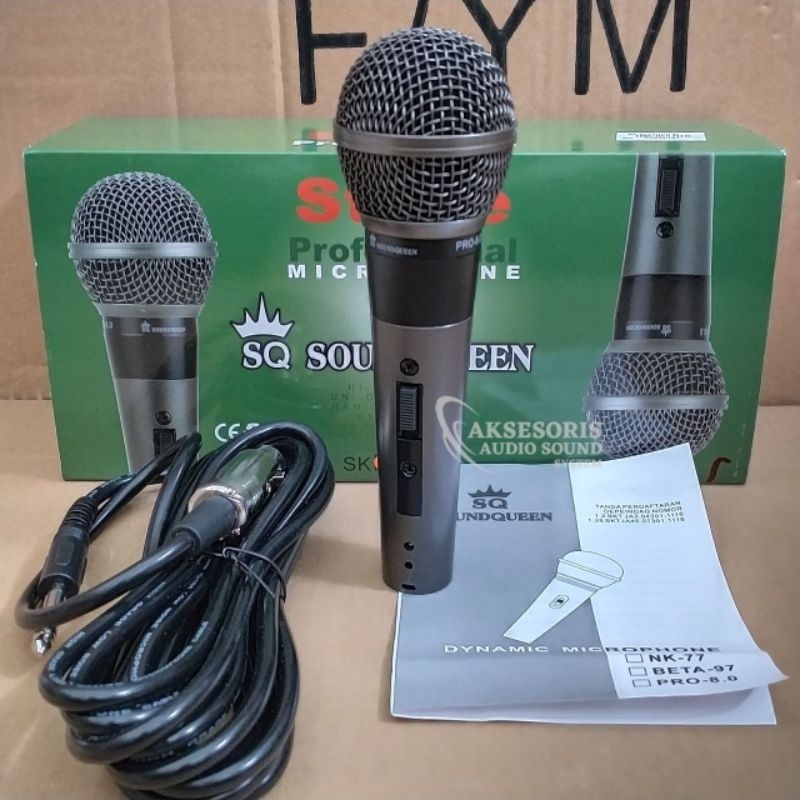 Mic Soundqueen Pro 8.0 Untuk Vokal dan peka Original Produk Kualitas bagus