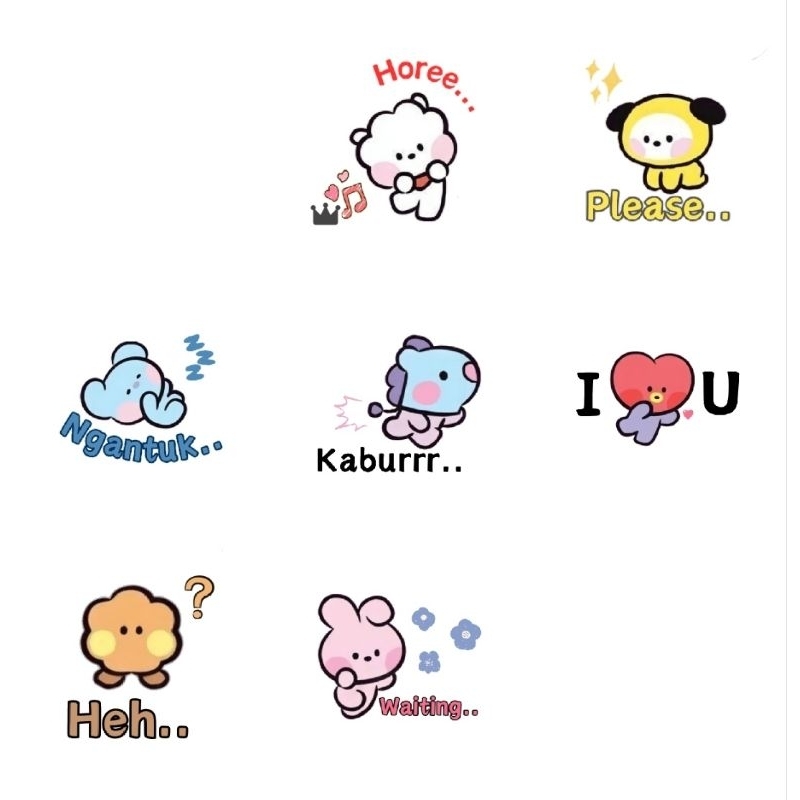 

sticker whatsapp BT21 BTS