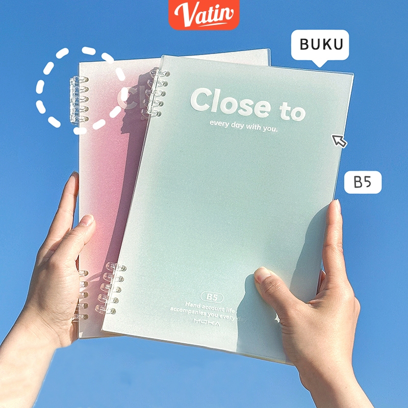 

buku diary aesthetic Notebook A5 B5 Gradasi warna Buku Tulis Sekolah Lucu Binder - vatin_shop