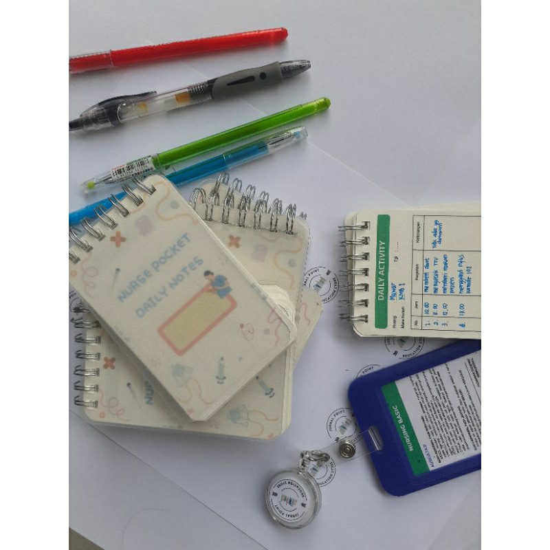 

Nursing Poket Daily Notes. Buku magang perawat bidan. Buku catatan rumah sakit.