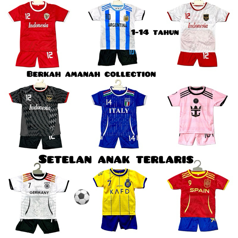 Baju bola anak Argentina/ setelan bola anak timnas Kroasia/ jersey bola anak Argentina