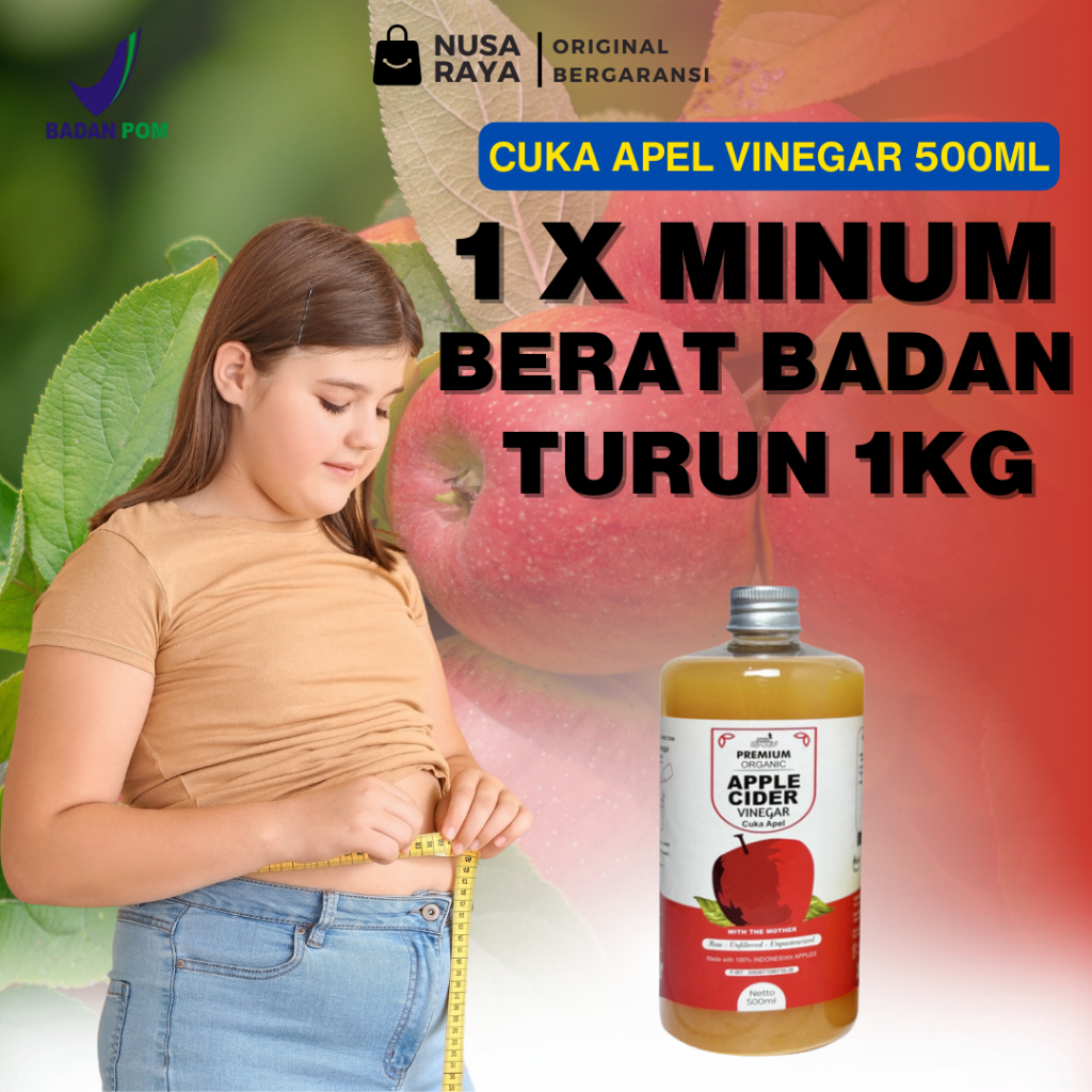 

Cuka Apel Original Untuk Kesehatan - Cuka Apel Organik Cider Vinegar Nutrifarm 500ml