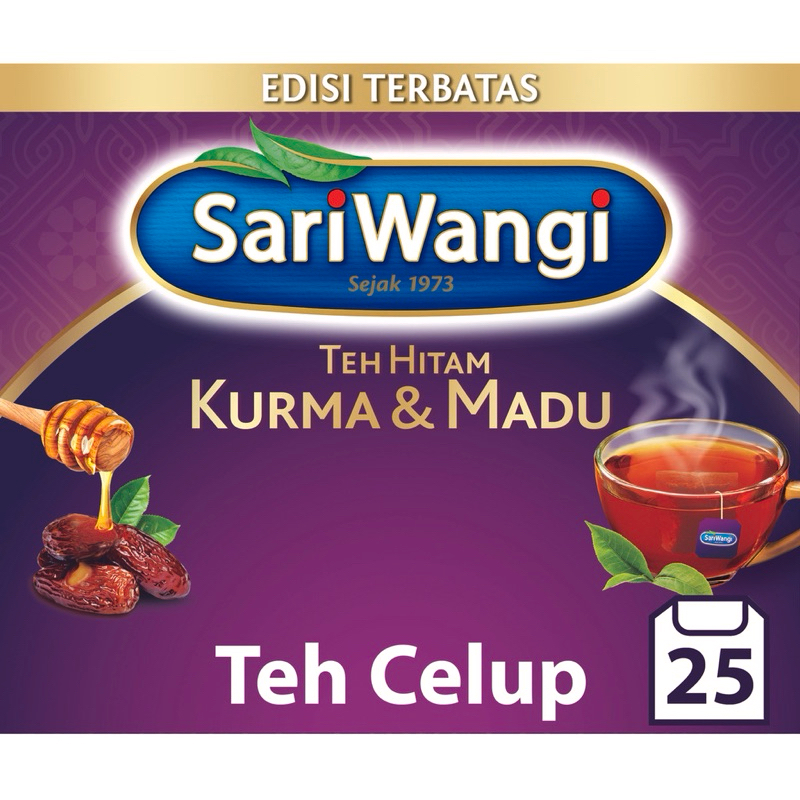 

Sariwangi Teh Hitam Kurma dan madu isi 25