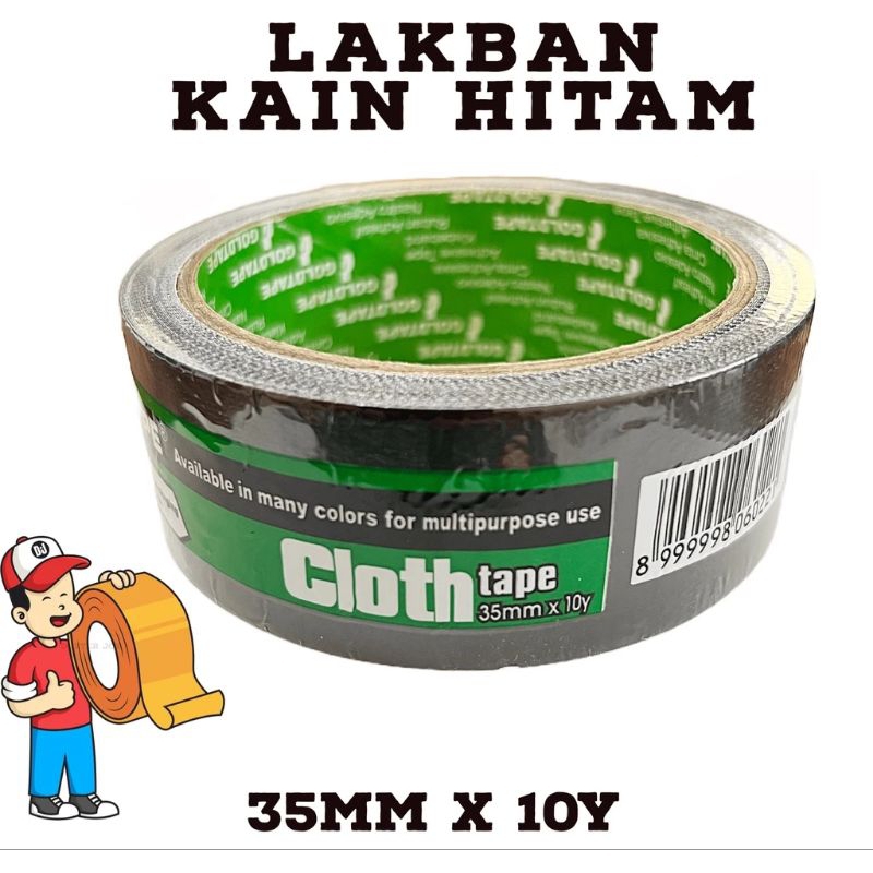 

LAKBAN/ISOLASI KAIN HITAM GOLDTAPE 35mm
