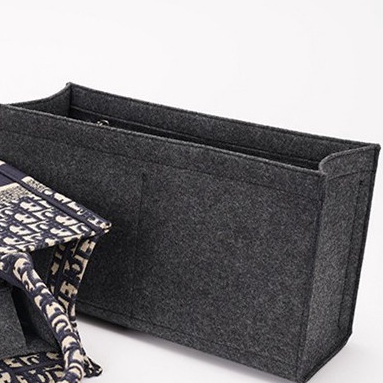 KODE Y42V Felt Bag organizer for mini book tote  side zipper  tas tote book  insert bag booktote