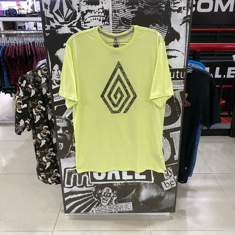 Kaos Volkom Spiral Stone Tee Shadow Lime Original