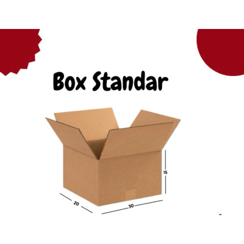 

Kardus Packing Polos Standar 3PLY Ukuran 30x20x15 cm / Kardus Single Wall 30x20x15 cm