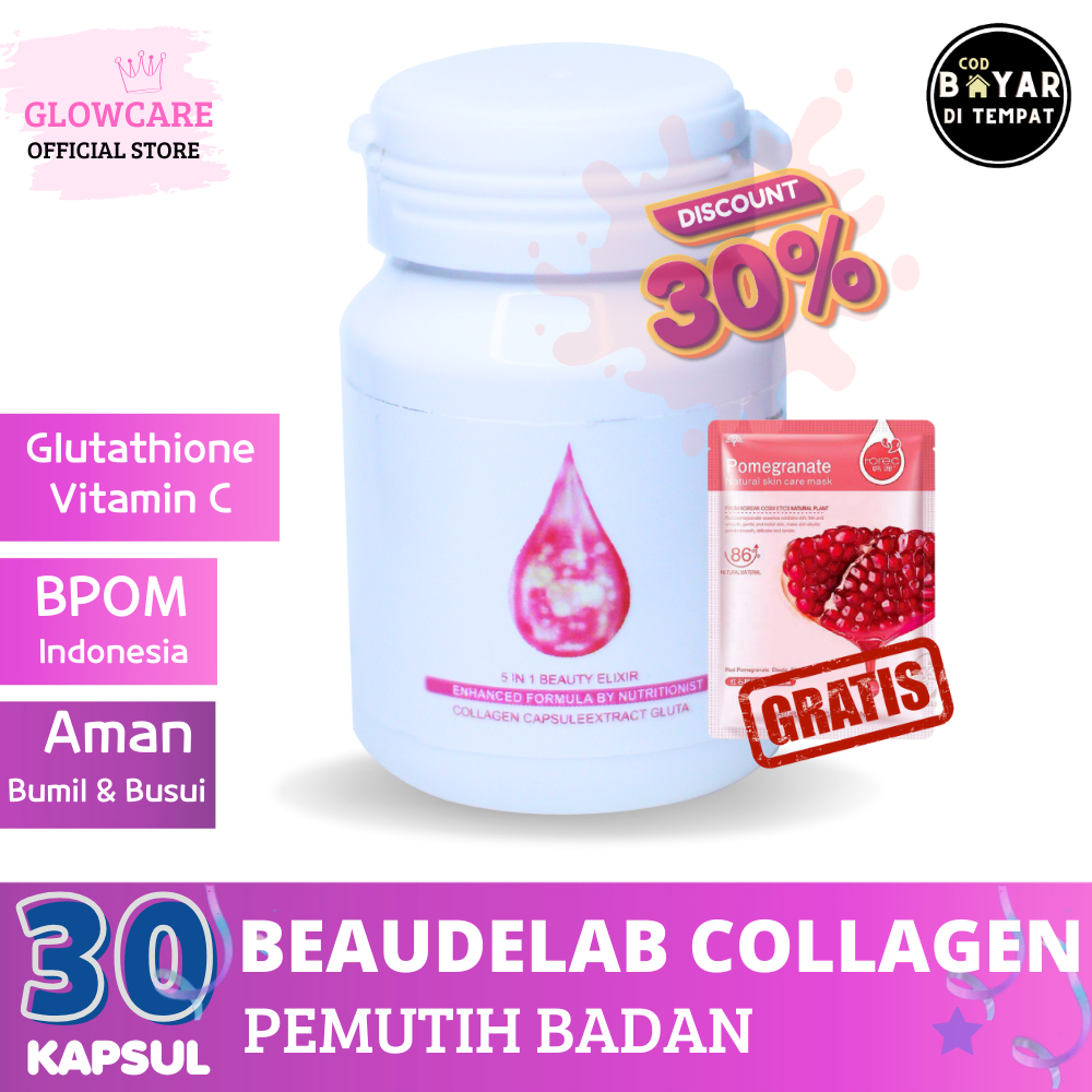 [PEMUTIH BADAN] - Beaudelab Collagen Drink - Pemutih Badan Permanen- 30 Kapsul- Bisa COD- Beaudelab 