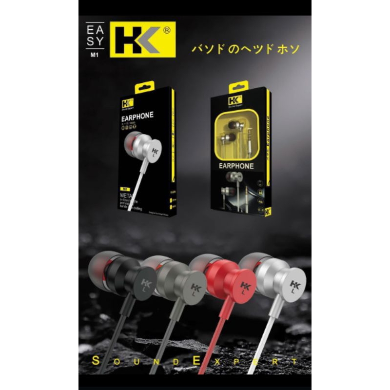 HK Earphone M-1 Handsfree Super Bass Headset HK M-1