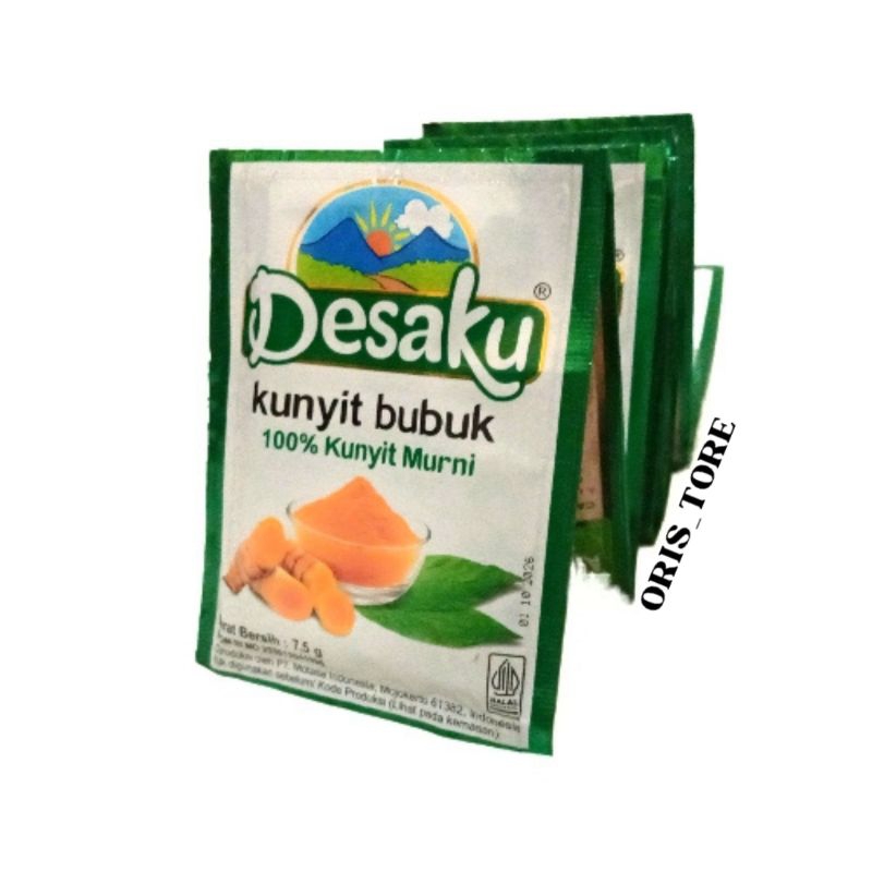 

Desaku Kunyit Bubuk 1 Renceng Isi 12 Sachet (Berat Per Sachet 7.5 gram)