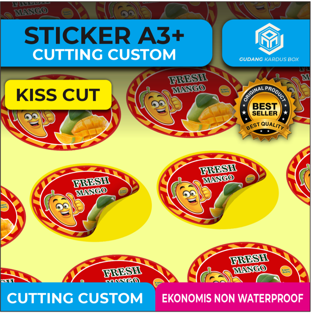 

Stiker/Sticker Label Buah (2,5 x 1,6 cm) - isi 136 pcs - BISA CUSTOM DESIGN SESUAI REQUEST