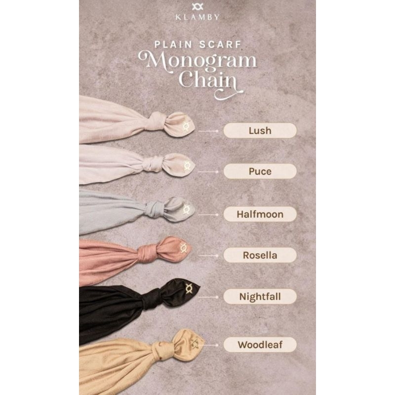 plain scraft monogram chain by wearing klamby