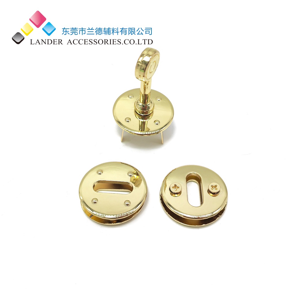 KODE W97W Bag Lock Turn Lock Kuncian Pengunci tas LANDER  XYB3  Shiny Gold