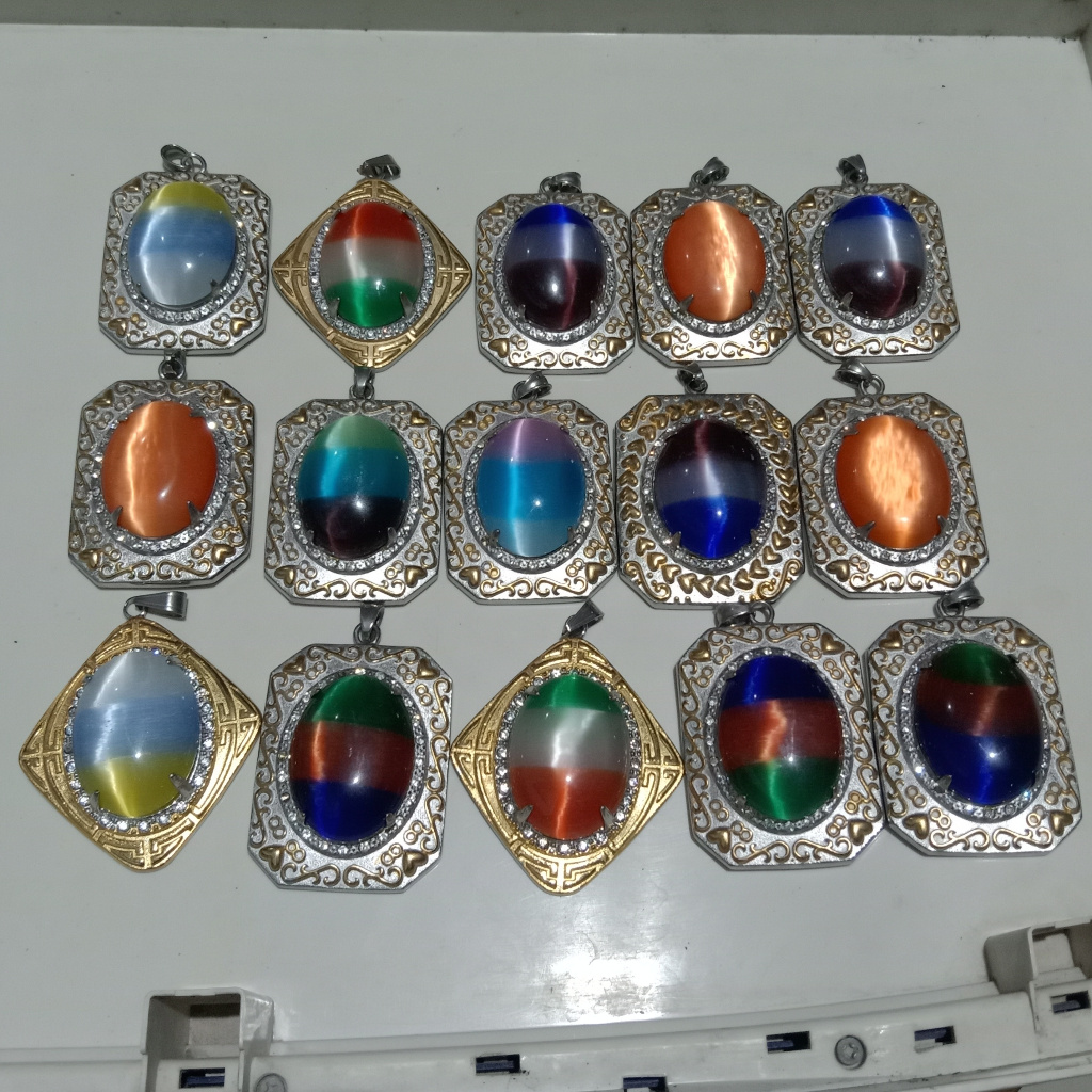 Liontin Batu Akik Mata Kucing Big Jumbo Mewah dan Elegan